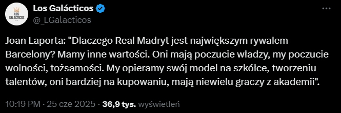 Joan Laporta UDERZA w Real Madryt! ''MAMY INNE WARTOŚĆI, ONI...''